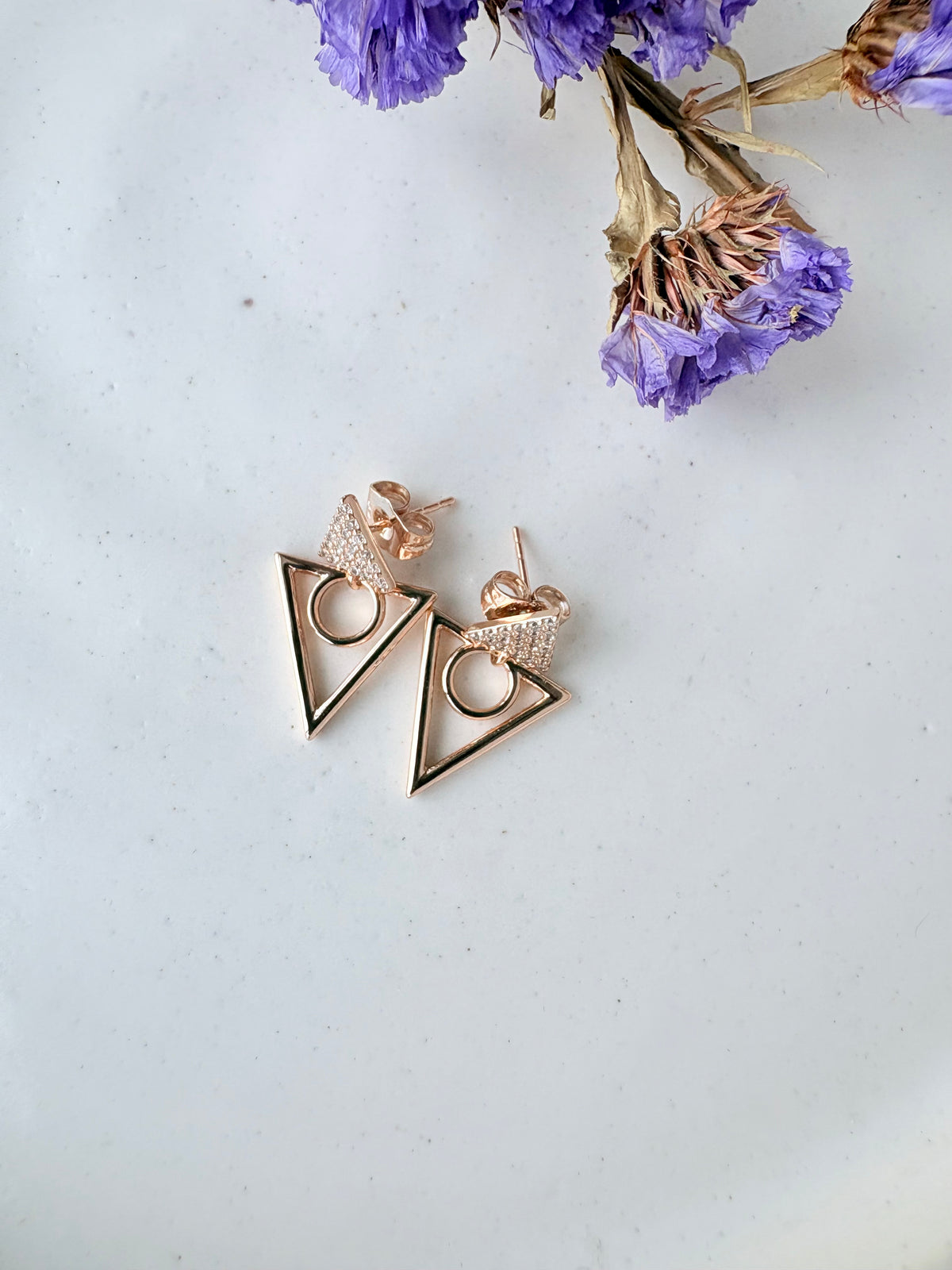 Boucles Triangle Rosée